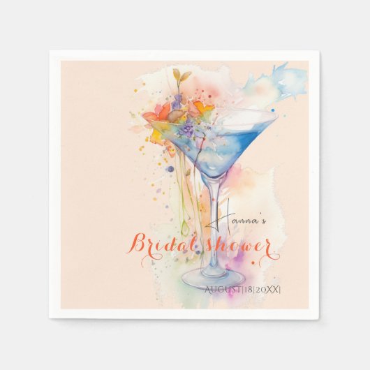 elegantes Brautparty Serviette (Vorderseite)