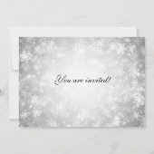 Elegantes Brautparty Silver Winter Wonderland Einladung (Rückseite)
