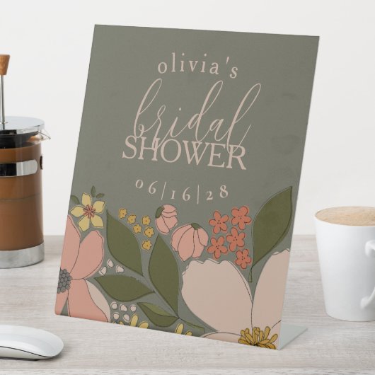 Elegantes Brautparty Sockelschild (In Situ)