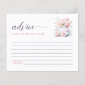 Elegantes Brautparty Tea Party Advice Card (Vorderseite)