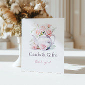 Elegantes Brautparty Tea Party Karten und Geschenk Sockelschild