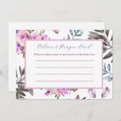 Elegantes Brautparty und Gebetskarte Mitteilungskarte (Vorne/Hinten)