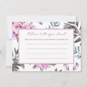 Elegantes Brautparty und Gebetskarte Mitteilungskarte (Vorderseite)
