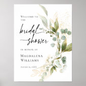 Elegantes Brautparty und goldener Empfang Poster (Vorne)