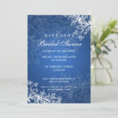 Elegantes Brautparty Vintage Wirbel Einladung (Stehend Vorderseite)