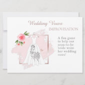 Elegantes Brautparty Vows Improvisation Game (Rückseite)