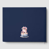 Elegantes Brautparty Wasserfarbe Personalisiert Gästebuch (Rückseite)