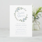 Elegantes Brautparty Wasserfarben Einladung (Stehend Vorderseite)