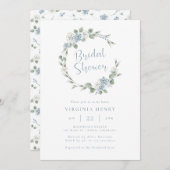 Elegantes Brautparty Wasserfarben Einladung (Vorne/Hinten)