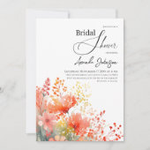 Elegantes Brautparty Wasserfarben Einladung (Vorderseite)