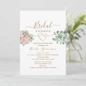 Elegantes Brautparty Wasserfarben Einladung (Stehend Vorderseite)