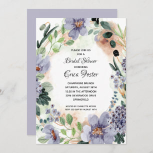 Elegantes Brautparty Wasserfarben Einladung