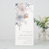 Elegantes Brautparty Wasserfarben Einladung (Stehend Vorderseite)