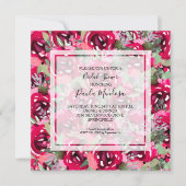 Elegantes Brautparty Wasserfarben Einladung (Vorderseite)