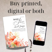 Elegantes Brautparty Wasserfarben Einladung