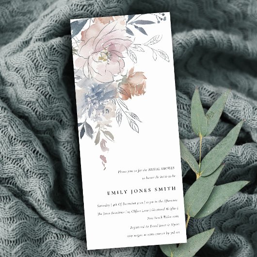 Elegantes Brautparty Wasserfarben Einladung