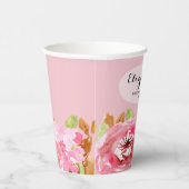 Elegantes Brautparty Wasserfarben Pappbecher (Rechts)