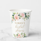 Elegantes Brautparty Wasserfarben Pappbecher (Vorderseite)