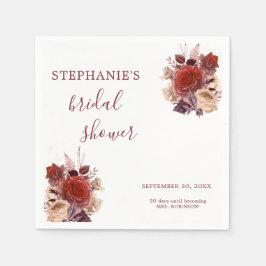 Elegantes Brautparty Wasserfarben Serviette