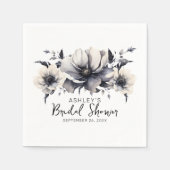 Elegantes Brautparty Wasserfarben Serviette (Vorderseite)