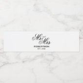 Elegantes Brautparty Wasserflaschenetikett (Einzelnes Label)