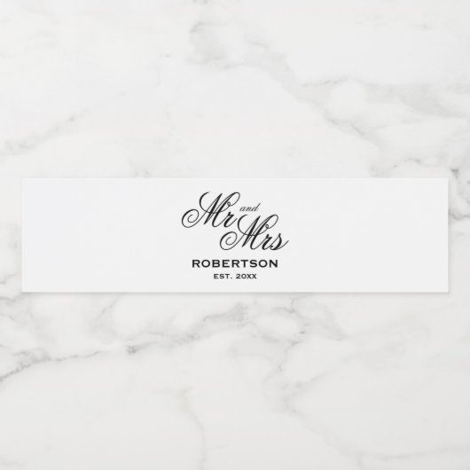 Elegantes Brautparty Wasserflaschenetikett (Einzelnes Label)