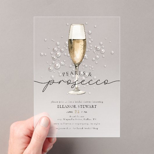 Elegantes Brautparty Watercolor Acryleinladungen (Insitu (Handheld))