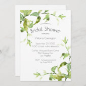 Elegantes Brautparty Watercolor Einladung (Vorne/Hinten)