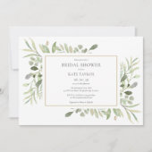 Elegantes Brautparty Watercolor Einladung (Vorderseite)