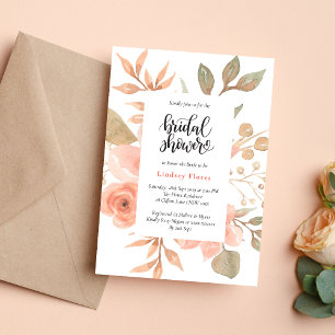 Elegantes Brautparty Watercolor Einladung