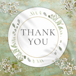 Elegantes Brautparty Watercolor Grüne Runder Aufkleber