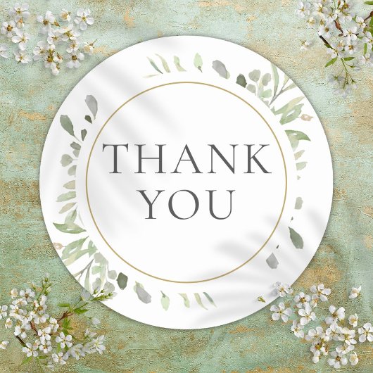 Elegantes Brautparty Watercolor Grüne Runder Aufkleber