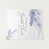 Elegantes Brautparty Watercolor Lavendel Wandteppich (Vorderseite (Horizontal))