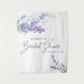 Elegantes Brautparty Watercolor Lavendel Wandteppich (Vorderseite)