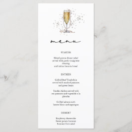 Elegantes Brautparty Watercolor Menükarte