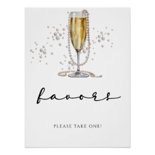 Elegantes Brautparty Watercolor Poster
