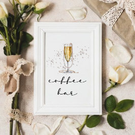 Elegantes Brautparty Watercolor Sockelschild