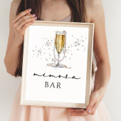 Elegantes Brautparty Watercolor Sockelschild