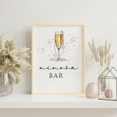 Elegantes Brautparty Watercolor Sockelschild