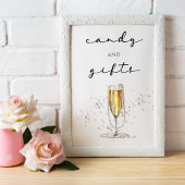 Elegantes Brautparty Watercolor Sockelschild