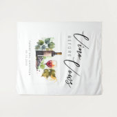 Elegantes Brautparty Watercolor Wandteppich (Vorderseite (Horizontal))