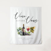 Elegantes Brautparty Watercolor Wandteppich (Vorderseite)