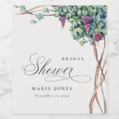 Elegantes Brautparty Watercolor Weinetikett (Einzelnes Label)