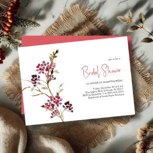 Elegantes Brautparty Weihnachts-Party Einladung