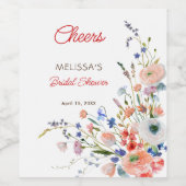 Elegantes Brautparty Weinetikett (Einzelnes Label)