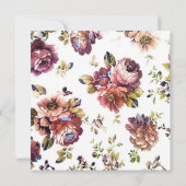 Elegantes Brautparty Weinflora Einladung (Rückseite)