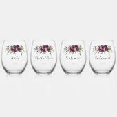 Elegantes Brautparty Weinglas Ohne Stiel (Vorderseite)