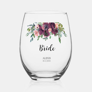 Elegantes Brautparty Weinglas Ohne Stiel