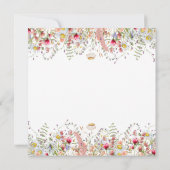 Elegantes Brautparty Wildblume Einladung (Rückseite)