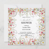 Elegantes Brautparty Wildblume Einladung (Vorderseite)